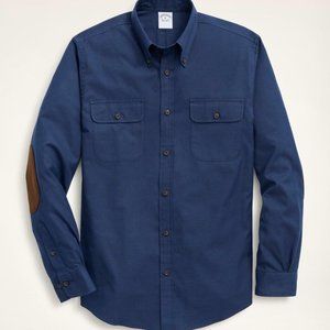 Brooks Brothers Brushed Cotton Cashmere Twill Button Down Collar